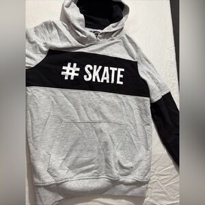 Gray and Black Skate Hoodie